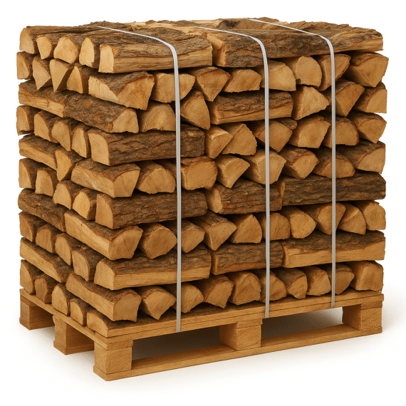 Brandhout – 3 kubieke meter, 33 cm – Pallet eikenhouten blokken