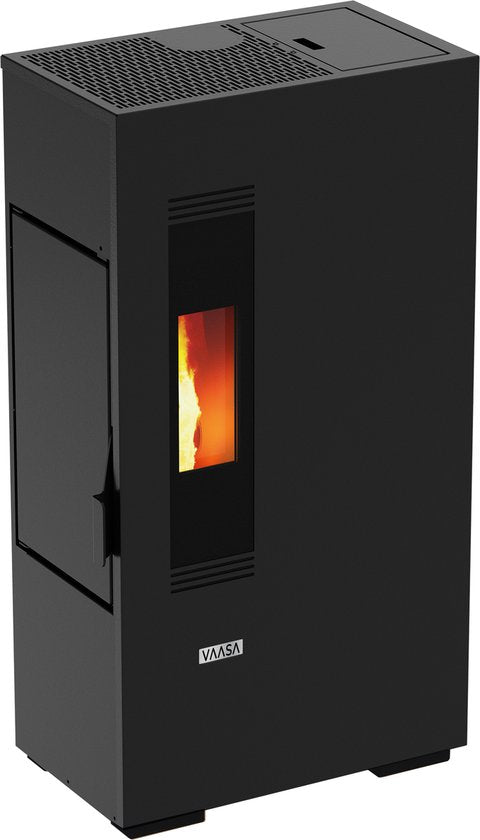 Pelletbox VAASA 5 - 4,9 kW - voor maximaal 135m3 - zwart - compact model