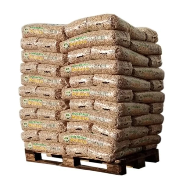 Bio-energiepellets – pallet van 66 zakken houtpellets (15 kg/zak)