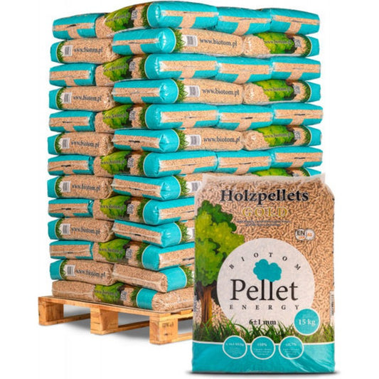 Houtpellets – 100% naaldhout met EN Plus A1-certificering 64 zakken van 15 kg