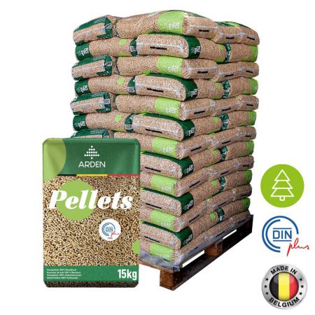 Ardenpellets in pallets van 66 zakken