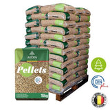 Ardenpellets in pallets van 66 zakken