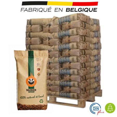 Badger Pellet Palet 65 (papier) zakken per pallet