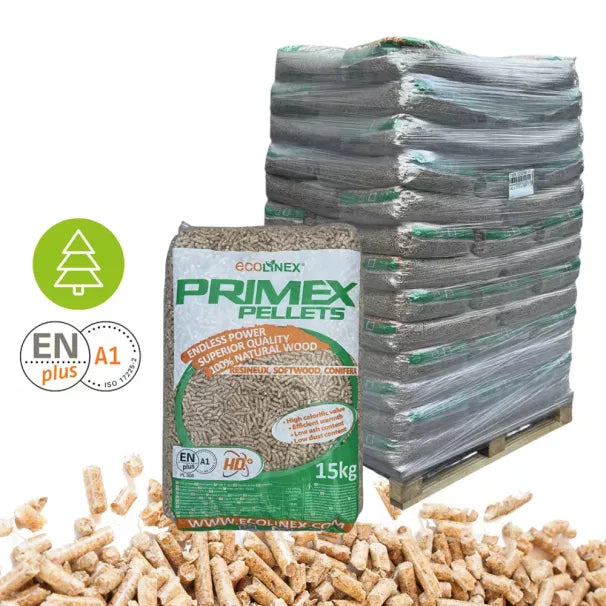 Primex-pellets Pallet van 65 zakken